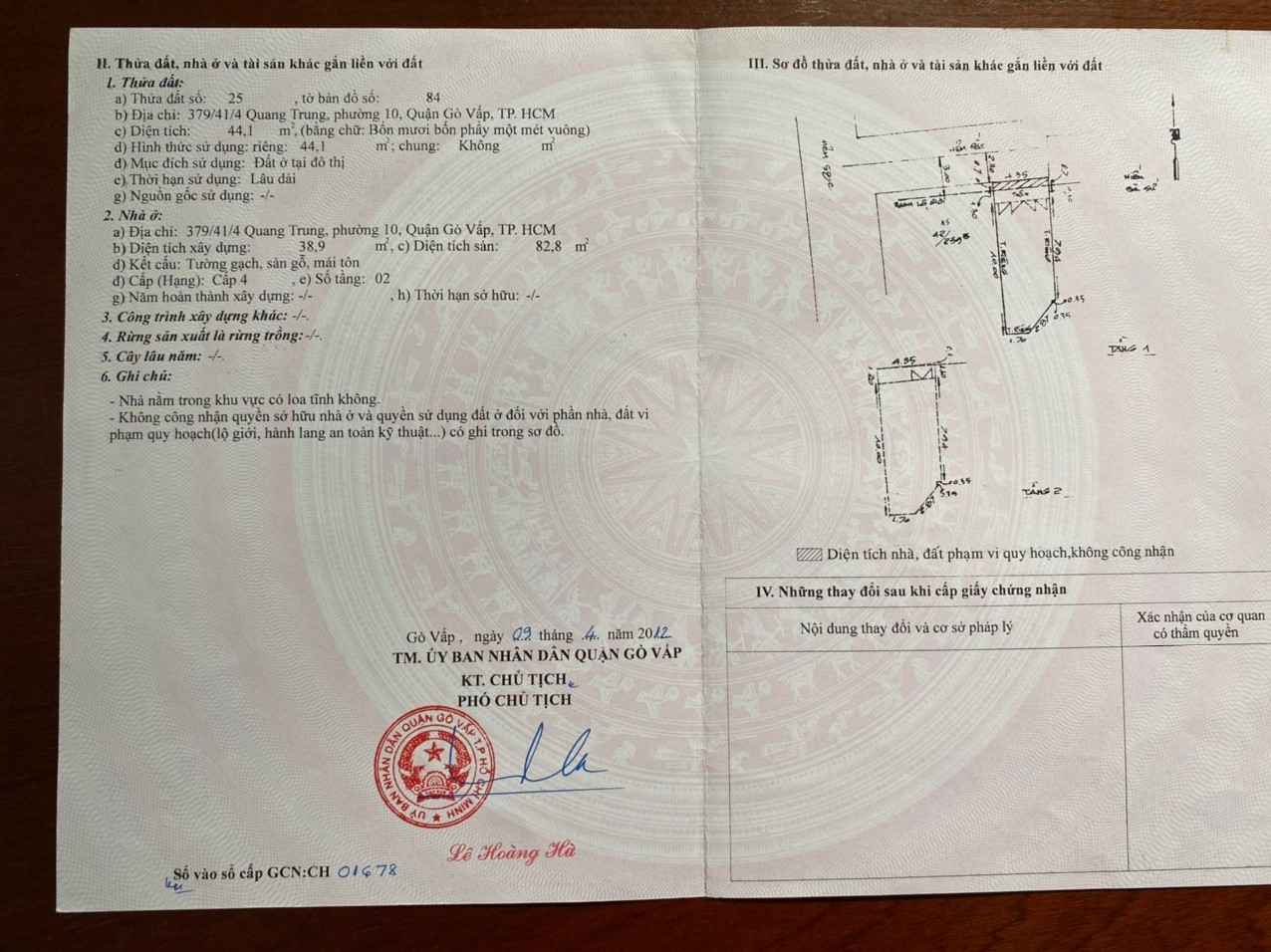 BÁN NHÀ HẺM XE HƠI 379/41/4 QUANG TRUNG, P.10, GÒ VẤP BÁN NHÀ HẺM XE HƠI 379/41/4 QUANG TRUNG, P.10, GÒ VẤP