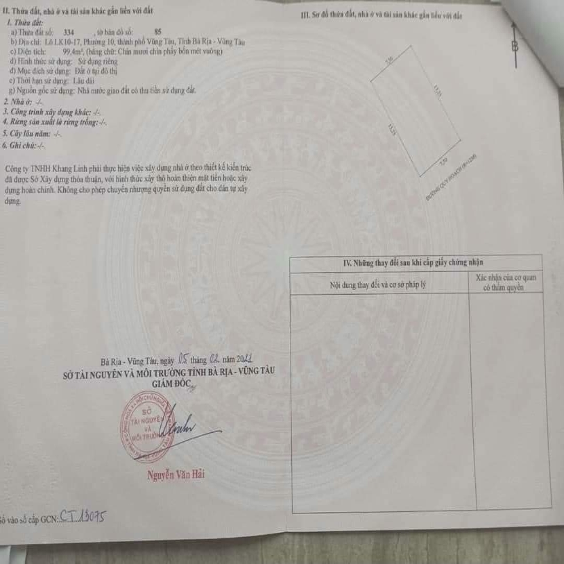 bán lô đất khang linh, phường 10, tp. vũng tàu từ 6 tỷ 150tr hạ luôn xuống 4,5tỷ,0365448788,90-100 m2,nền,8 m,8 m,p. 10, tp. vũng tàu, tp. bà rịa - vũng tàu,đông