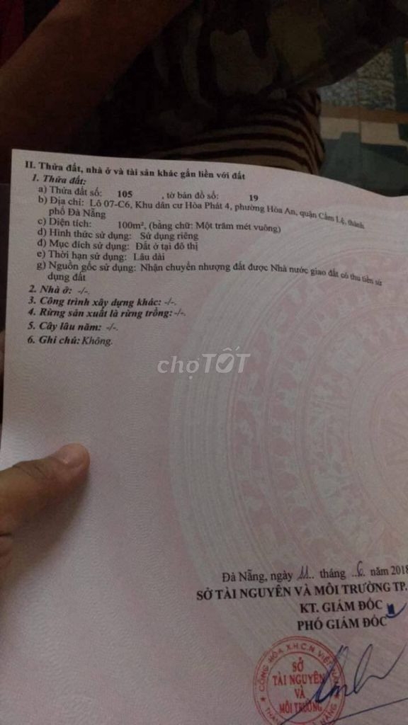 CHÍNH CHỦ CẦN BÁN LÔ ĐẤT SAU BẾN XE TTTP ĐÀ NẴNG CHÍNH CHỦ CẦN BÁN LÔ ĐẤT SAU BẾN XE TTTP ĐÀ NẴNG