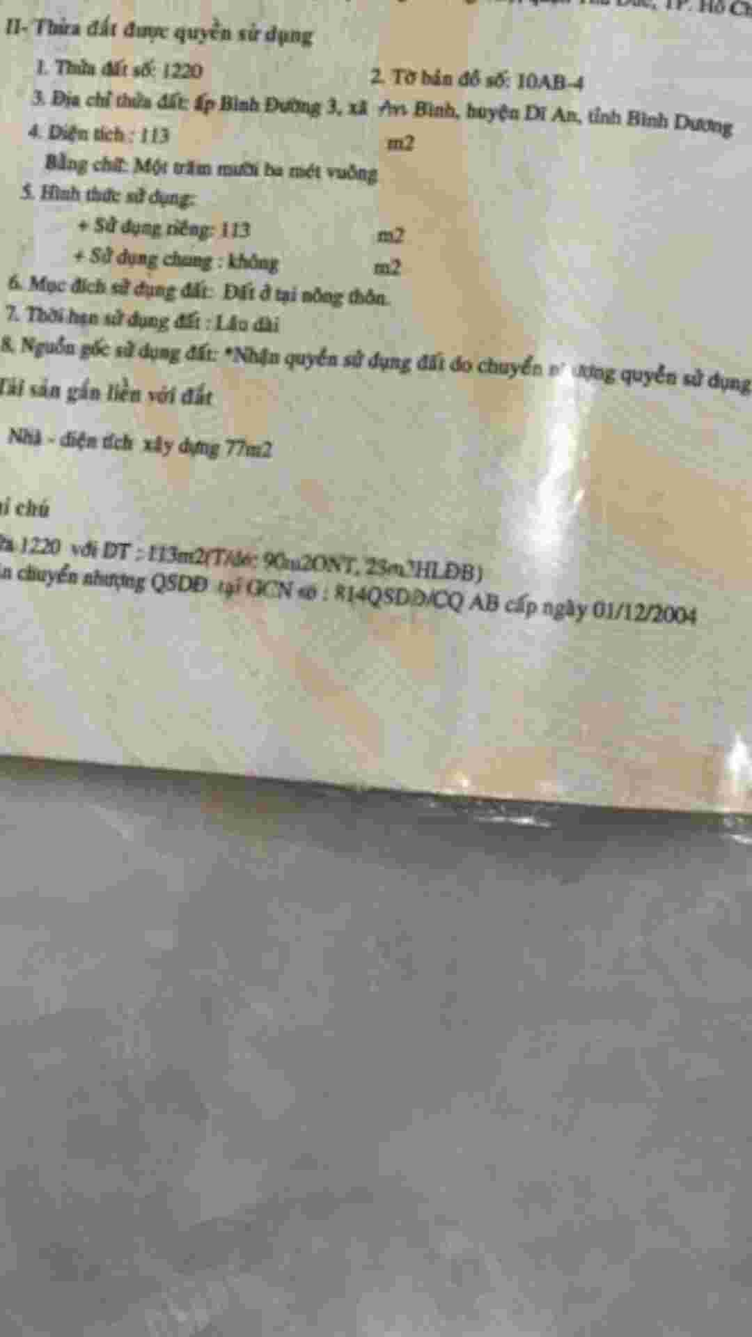 BÁN LÔ ĐẤT TỔNG DIỆN TÍCH ĐẤT LÀ 113M2, DIỆN TÍCH XÂY DỰNG LÀ 77M2, GIÁ 4.2.. BÁN LÔ ĐẤT TỔNG DIỆN TÍCH ĐẤT LÀ 113M2, DIỆN TÍCH XÂY DỰNG LÀ 77M2, GIÁ 4.2..